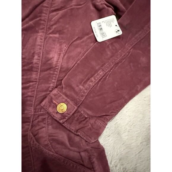 NWT $178 Free People Jayde Cord Flare Jumpsuit Wine L Cottagecore Western Retro - Picture 10 of 16